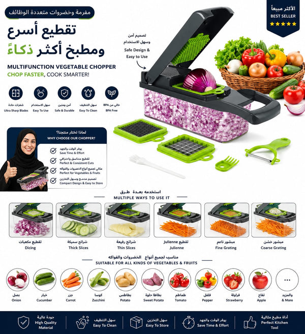 Vegetable Cutter Chopper and Slicer